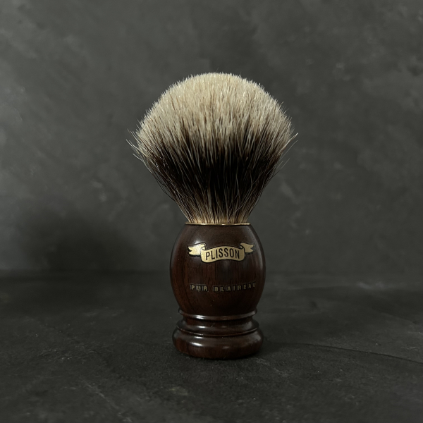 Brocha de afeitar de ébano de Macasar - Plisson 1808
