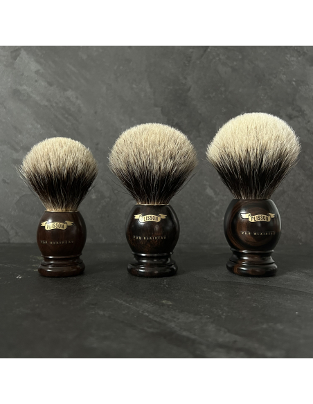 Brocha de afeitar de ébano de Macasar - Plisson 1808