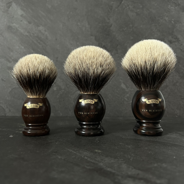 Brocha de afeitar de ébano de Macasar - Plisson 1808