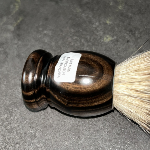 Dachs aus Makassar-Ebenholz Reinweiß - Plisson 1808