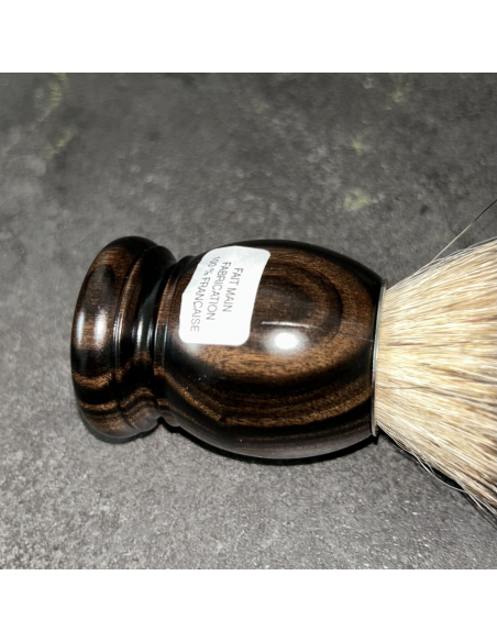Dachs aus Makassar-Ebenholz Reinweiß - Plisson 1808
