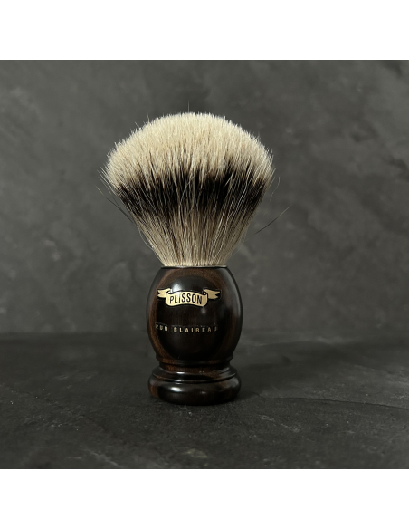 Dachs aus Makassar-Ebenholz Reinweiß - Plisson 1808