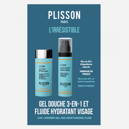 Duo Cosmétiques Homme L'Irrésistible | Fluide Hydratant & Gel Douche