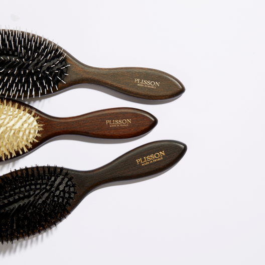 Pure Boar Bristle Pneumatic Hairbrush – Made in France – Plisson 1808
