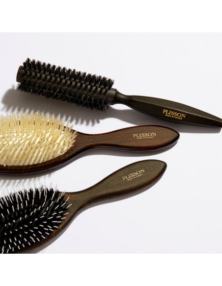 Pneumatic Hairbrush, Boar Bristles and Nylon Pins - Plisson 1808