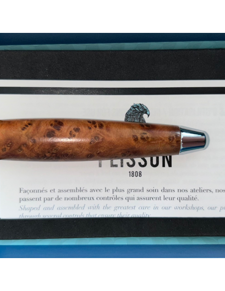 Thuja wood and chrome finish Mach3 razor - Plisson 1808