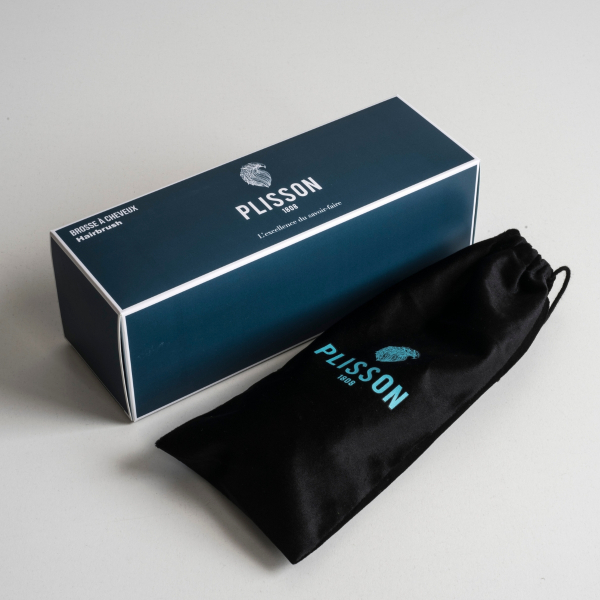 Haarbürste mit reinen Wildschweinborsten und Nylonnoppen - Plisson 1808