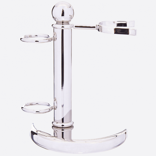Almost Perfect Stand for Nickel-Plated Brass Shaving Brush and Razor