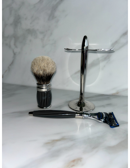 Retro Lacquered Fusion Chrome Finish Gift Set - Plisson 1808