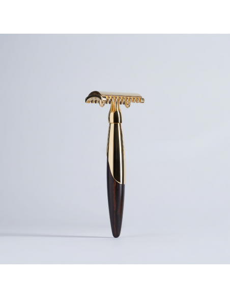 Odyssey safety razor gold and macassar ebony