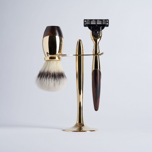 Set Odyssée Macassar Ebony Gold Mach3 "High Mountain White" Fibre