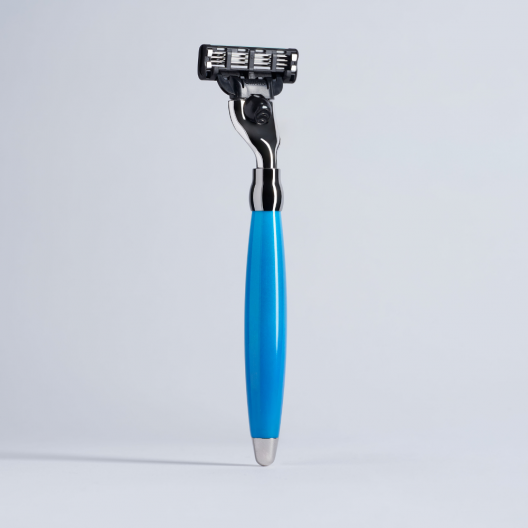 Blue Estérel Mach3 Razor Chrome Finish
