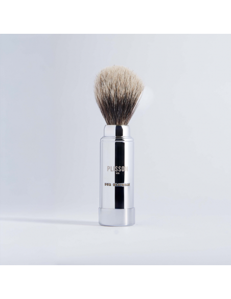 Chrome Travel Shaving Brush – Plisson 1808