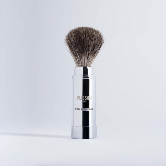 Travel Shaving Brush Chrome