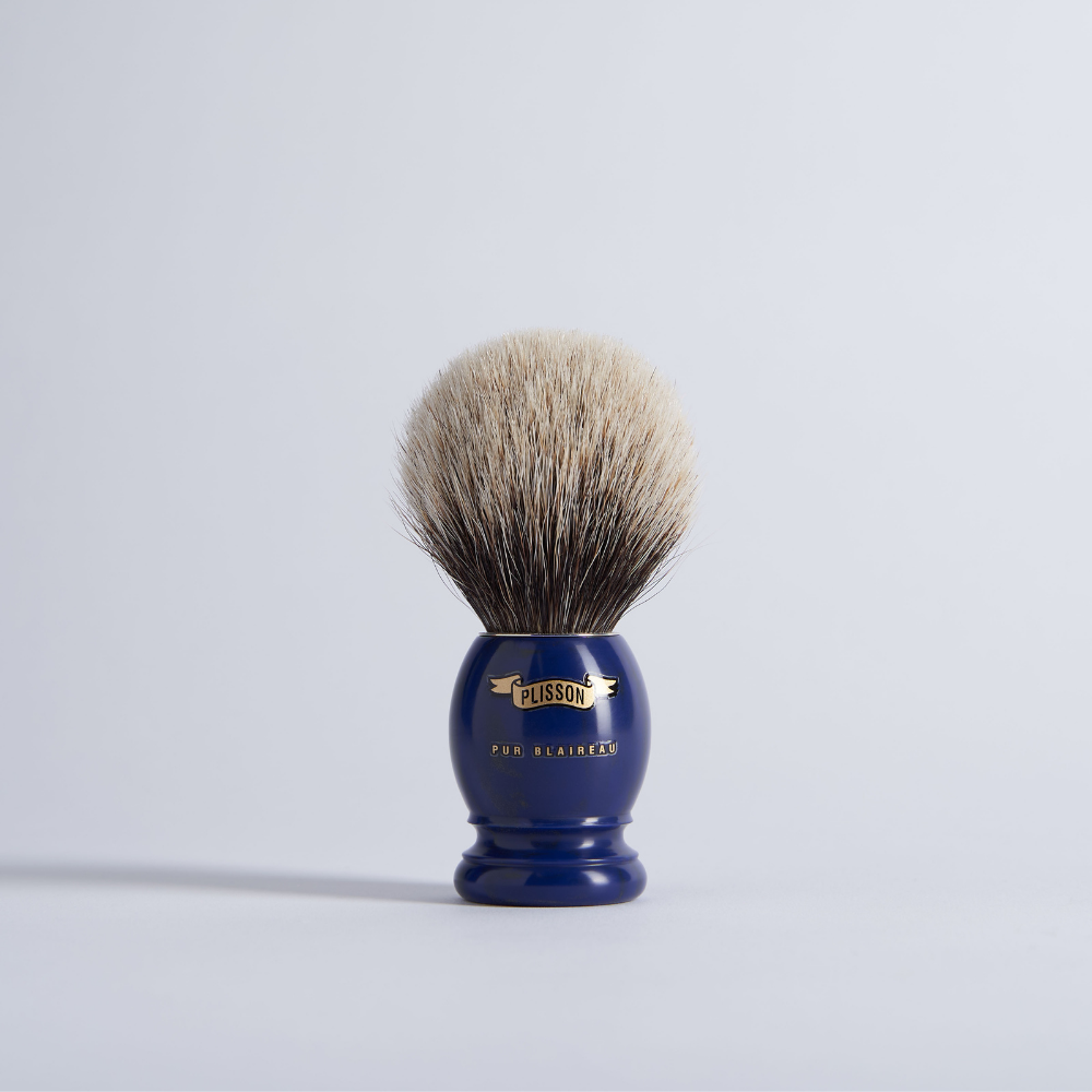 cepillo de afeitar Gris Europeo y resina lazuli