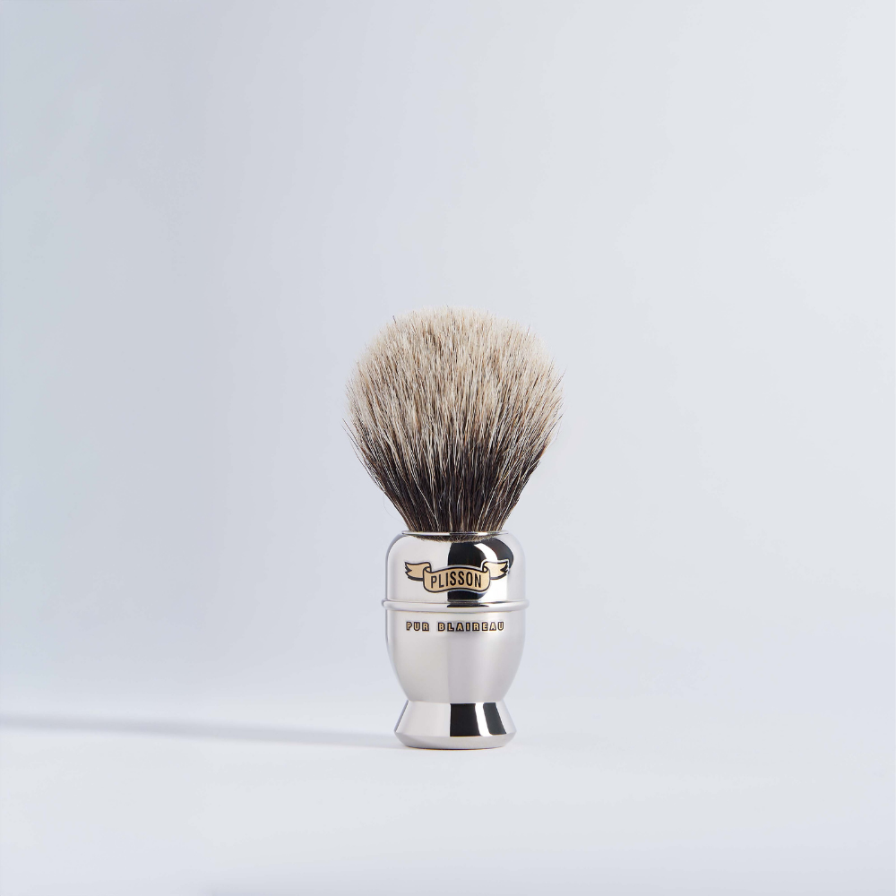 Traditional Antique Plisson Shaving Brush – European Grey