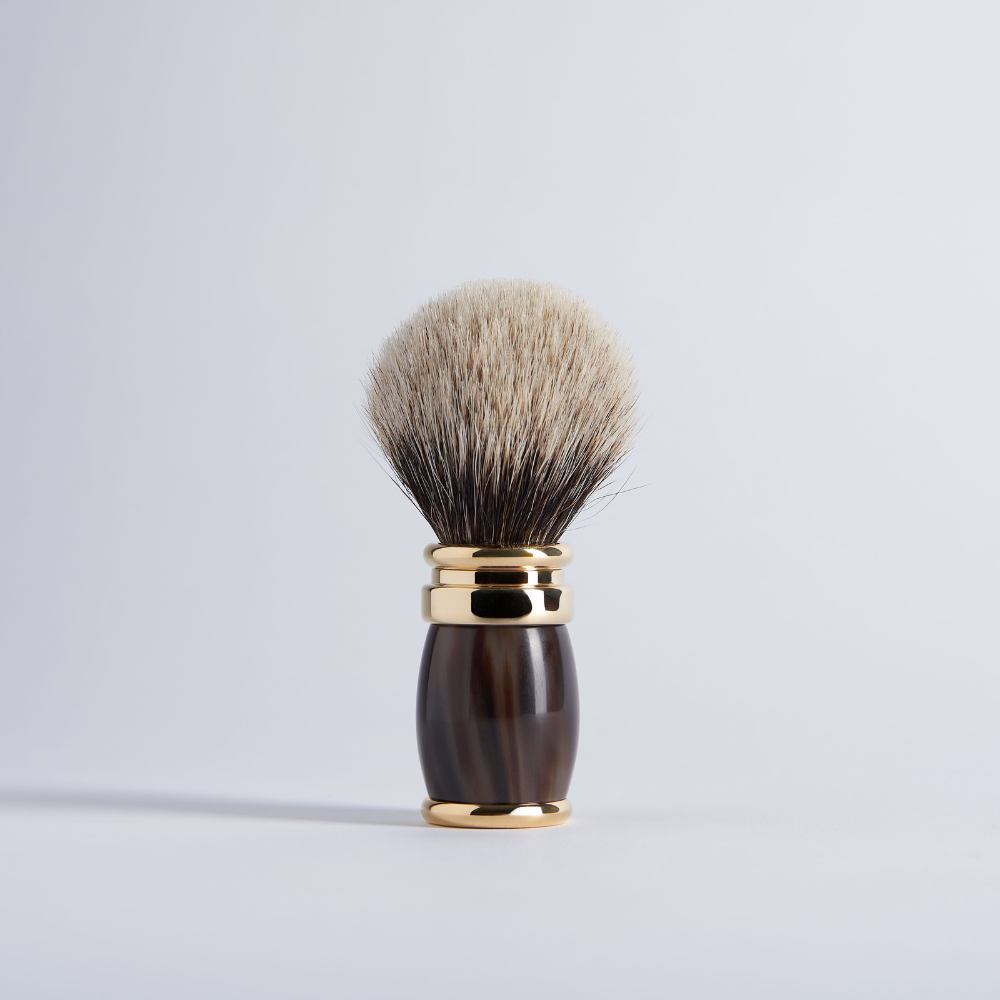 Natural horn beard brush - Plisson 1808