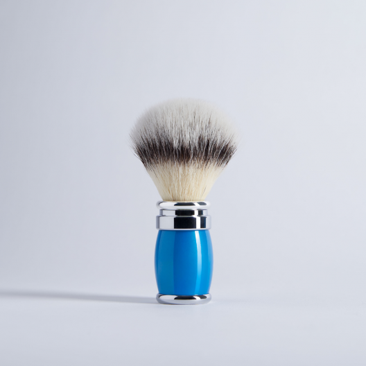 Blaireau Joris Bleu Estérel Finition Chrome