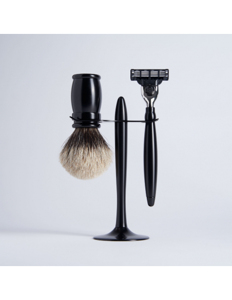 3-Piece Set Infinite Black Finish with Pure European Grey