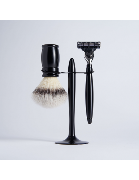 3-Piece Set Infinite Black Finish High Mountain White Fiber