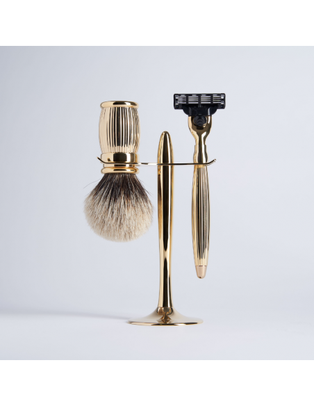 Prestige-Rasierset 3-teilig mit 24-Karat-Gold-Finish – Plisson 1808
