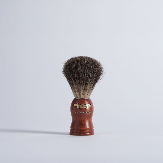 bubinga high-mounted handle and Russian Grey shaving brush
