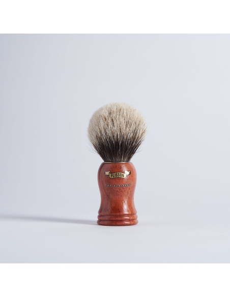 Brocha de afeitar de madera de bubinga gris pura - Plisson 1808