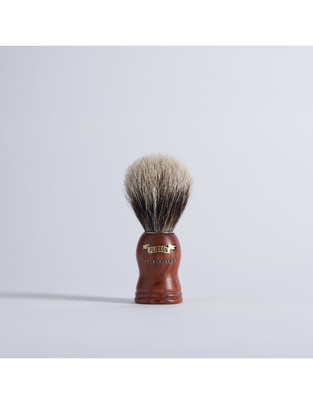 Shaving Brush Pure Grey Bubinga Wood - Plisson 1808
