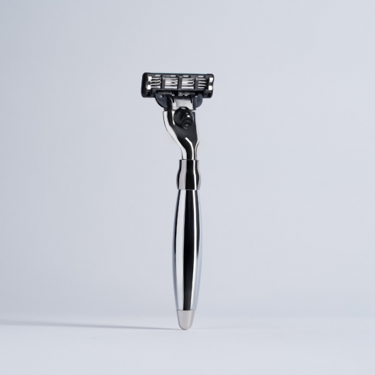 Palladium finish travel razor - Plisson 1808