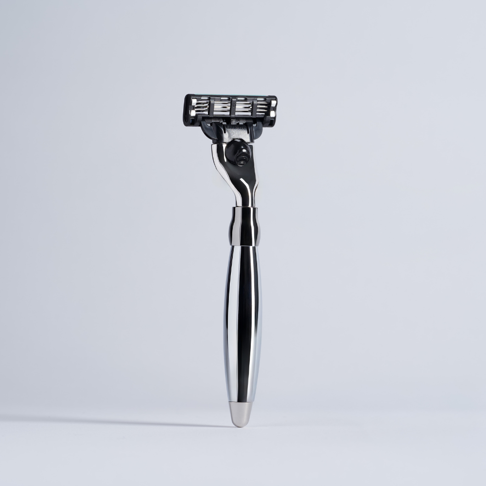 Palladium finish travel razor - Plisson 1808