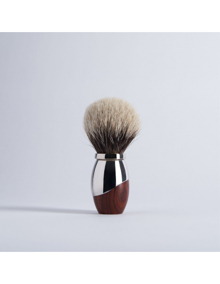 Shaving brush in rosewood and brass - Plisson 1808