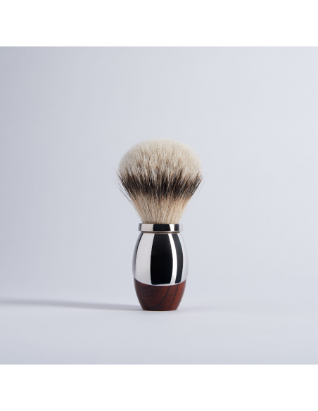 Shaving brush in rosewood and brass - Plisson 1808