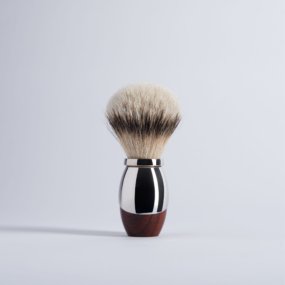 Rasierpinsel aus Palisanderholz und Messing - Plisson 1808