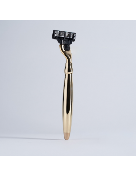 Manueller Mach3-Rasierer mit Gold-Finish – Plisson 1808