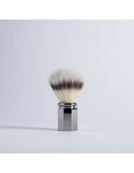 Octagonal Shaving Brush 'White High Mountain' - Plisson 1808