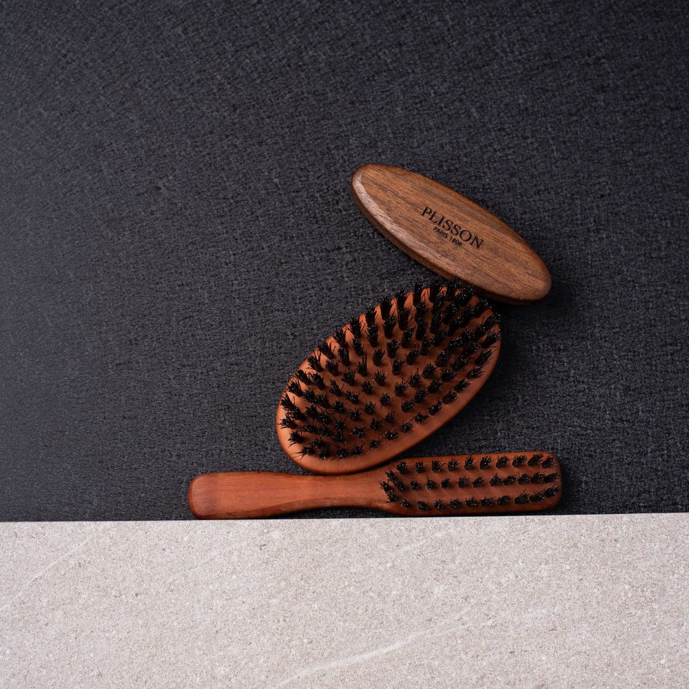 Pure boar bristle beard brush - Plisson 1808