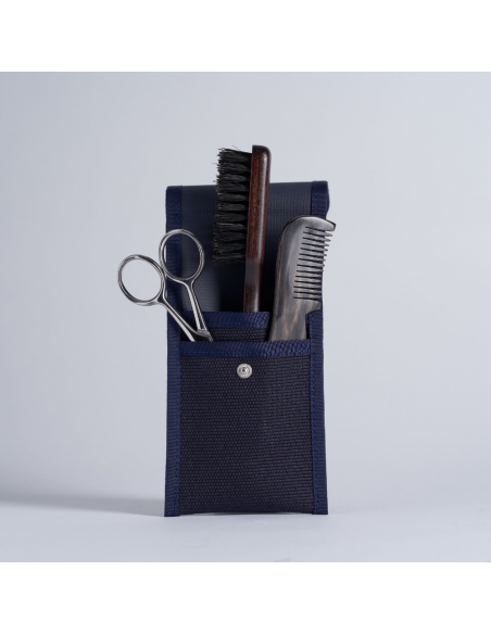 Trousse entretien Barbe et Moustache : Peigne, Brosse et Ciseaux - Plisson 1808