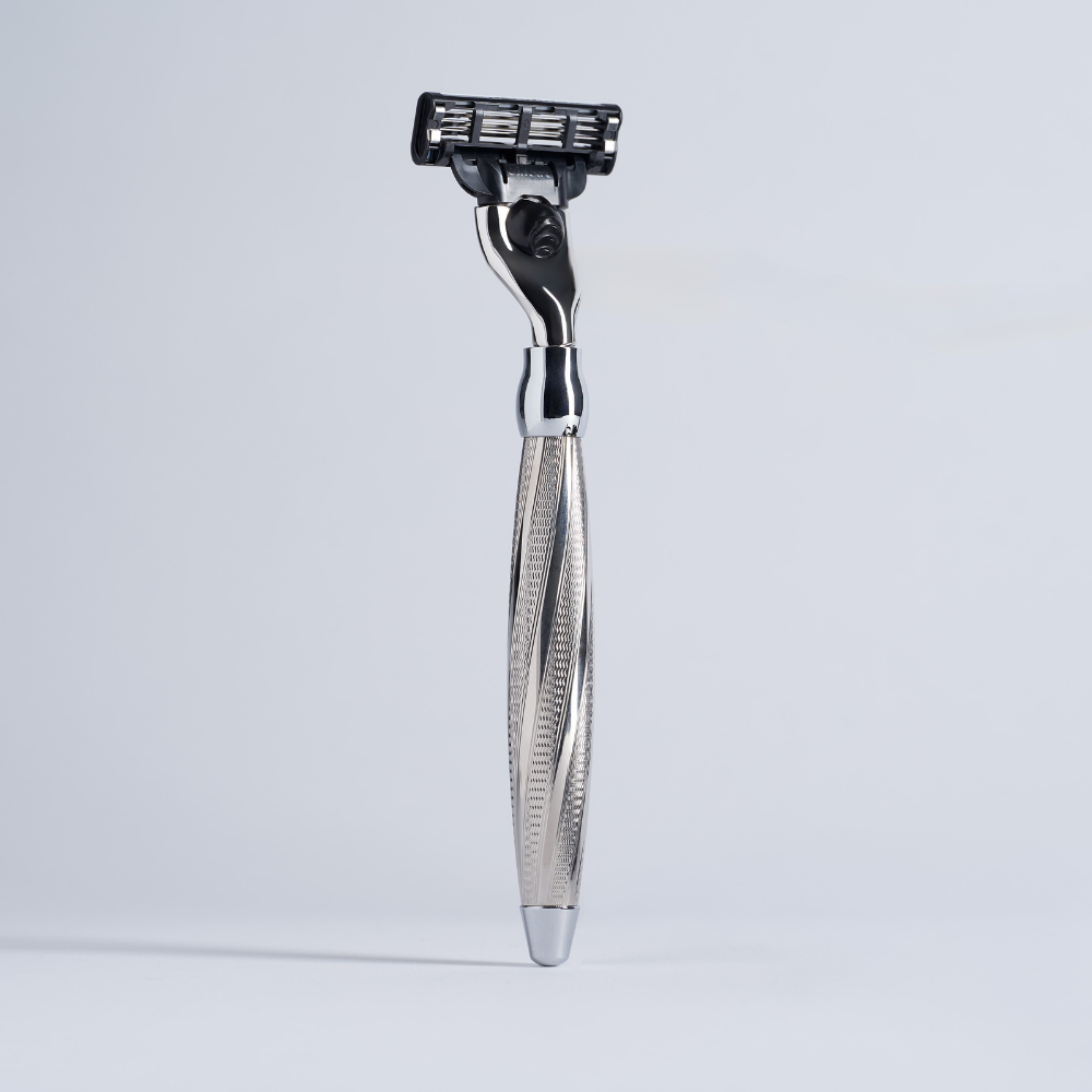 Rasoir Joris Mach3 Spirales Finition Palladium - Plisson 1808
