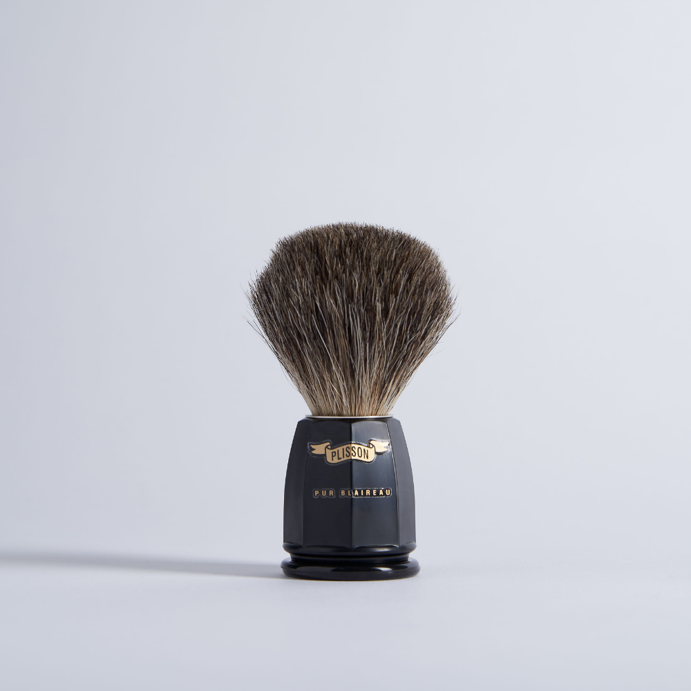 Blaireau Octogonal Pur Gris de Russie - Plisson 1808