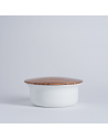 Shaving Bowl and Soap with Zebrano Wood Lid – Made in France