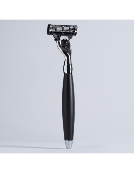 Black Lacquer Mach3 Manual Razor - Plisson 1808