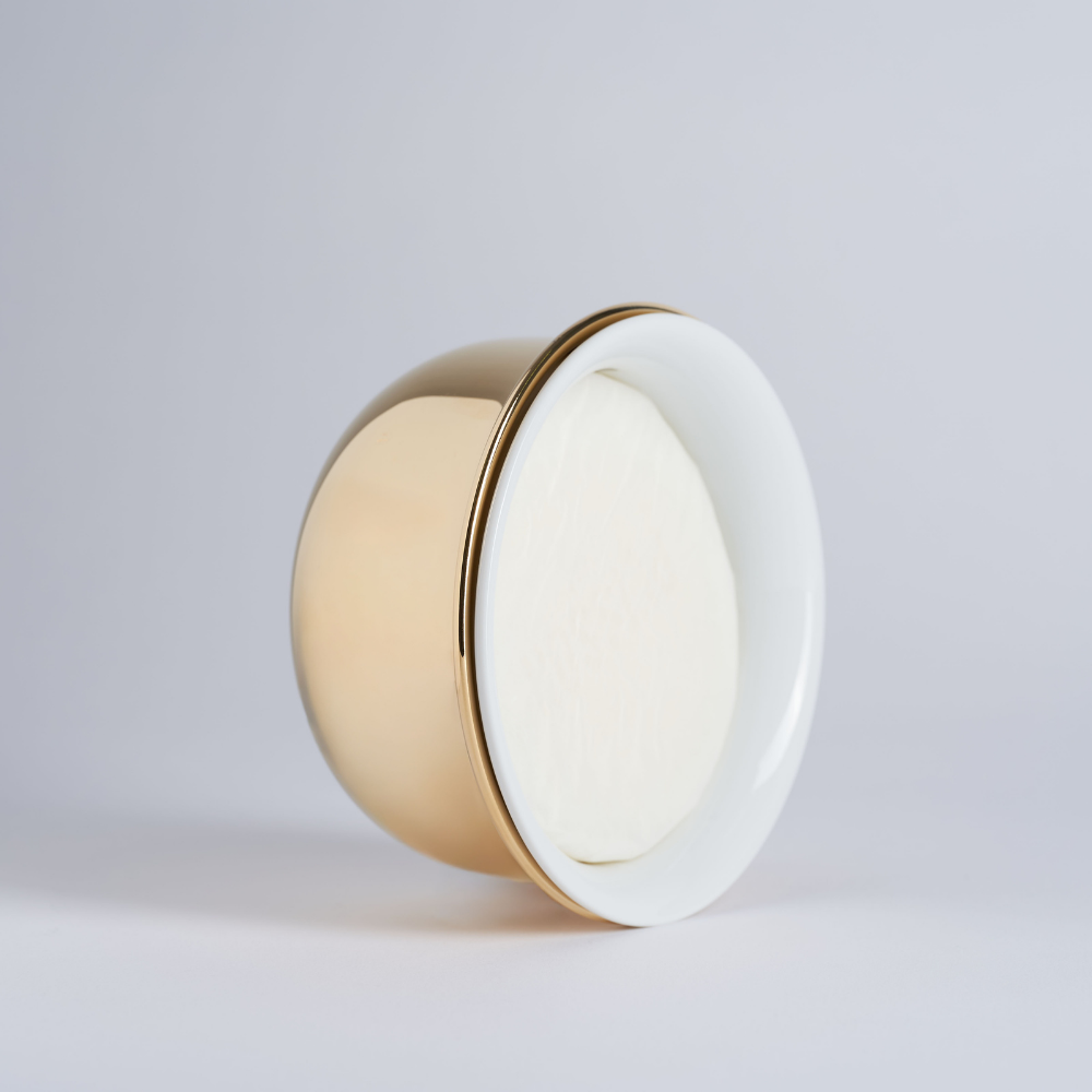 Bol para afeitar de porcelana con acabado en oro - Plisson 1808