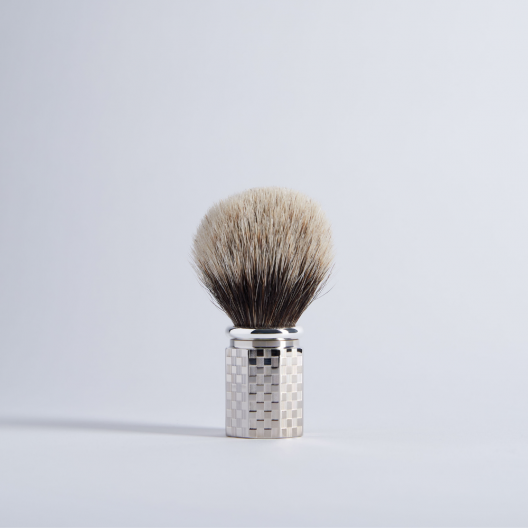 Blaireau Octogonal Gris Européen finition Palladium motif carreaux