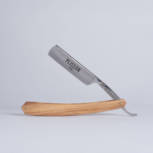 Navaja de afeitar de madera de olivo