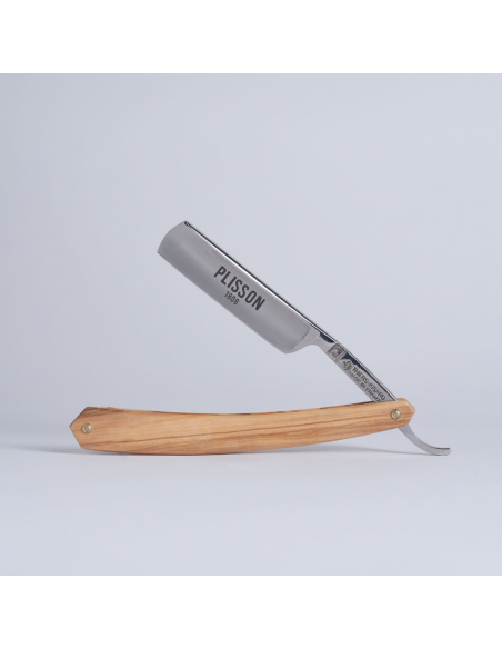 Navaja de afeitar de madera de olivo