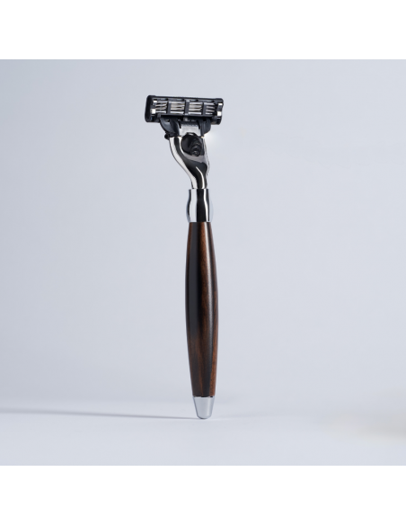 Almost Perfect Macassar Ebony Mach3 Razor – Plisson 1808