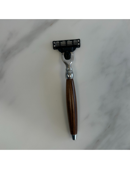 Almost Perfect Macassar Ebony Mach3 Razor – Plisson 1808