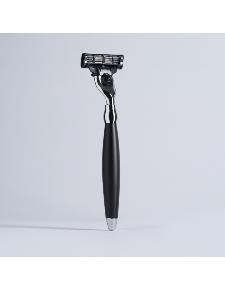 Black Lacquer Mach3 Manual Razor - Plisson 1808