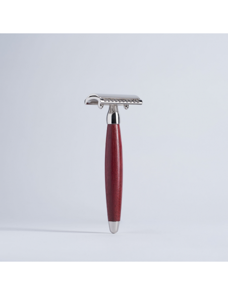 Safety Razor Amaranth Wood and chrome finish