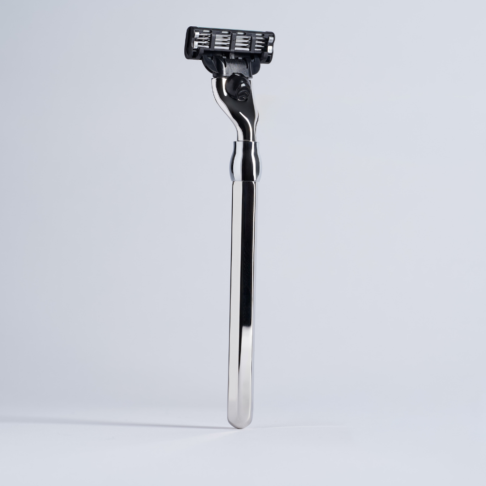 Solid Hexagonal Mach3 Razor - 2 finishes